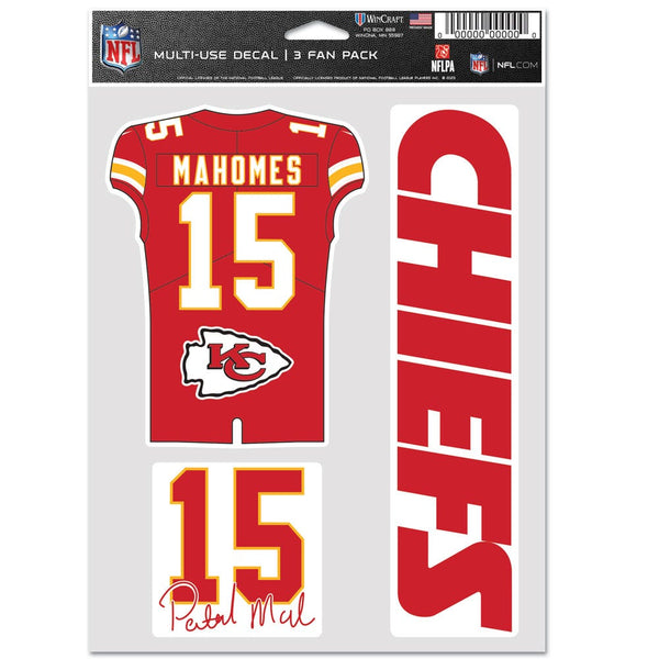 Kansas City Chiefs Multi Use 3 FAN PACK Patrick Mahomes II
