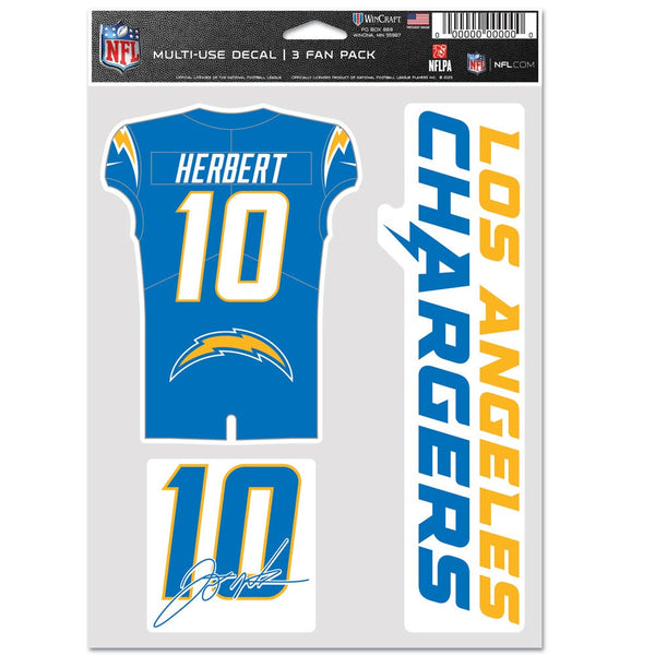 Los Angeles Chargers Multi Use 3 FAN PACK Justin Herbert