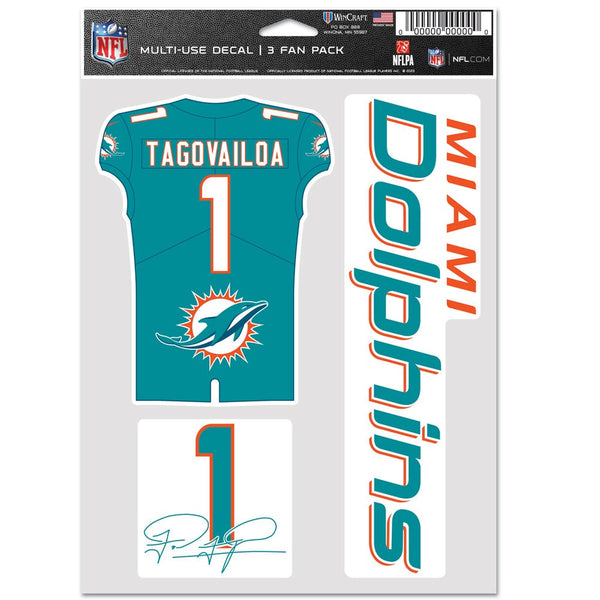 Miami Dolphins Multi Use 3 FAN PACK Tua Tagovailoa