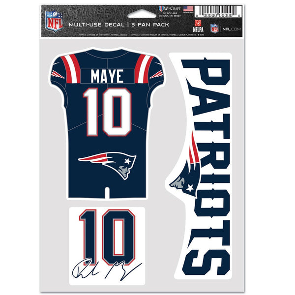 New England Patriots Multi Use 3 fan pack Drake Maye
