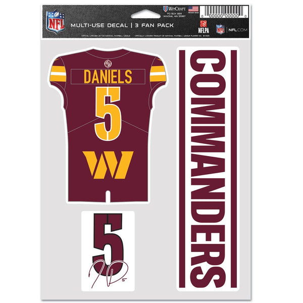 Washington Commanders Multi Use 3 FAN PACK Jayden Daniels