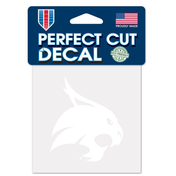 Wholesale-Texas State Bobcats Perfect Cut White Decal 4" x 4"