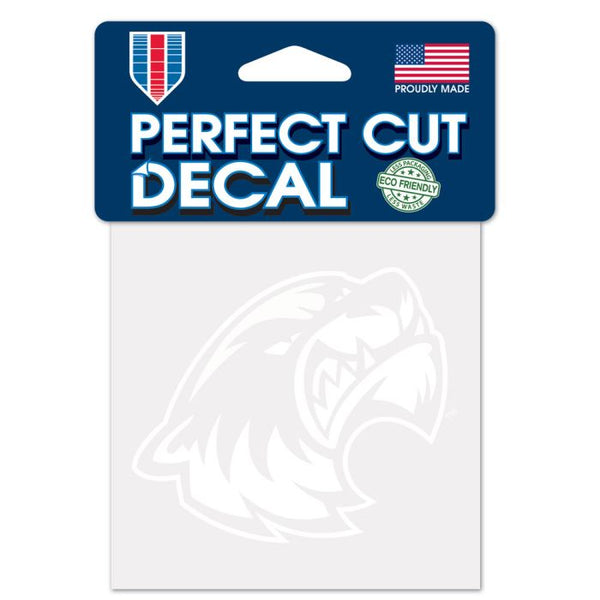 Wholesale-Utah Valley Wolverines Perfect Cut White Decal 4" x 4"