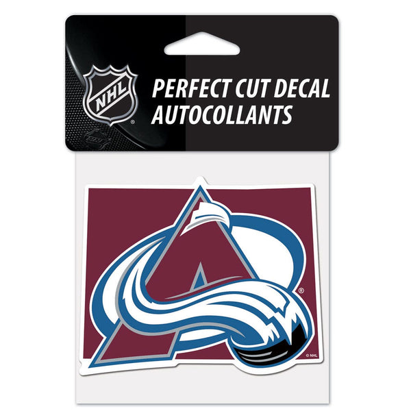 Colorado Avalanche STATE Perfect Cut Color Decal 4" x 4"