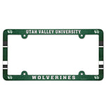 Utah Valley Wolverines Lic Plate Frame Full Color