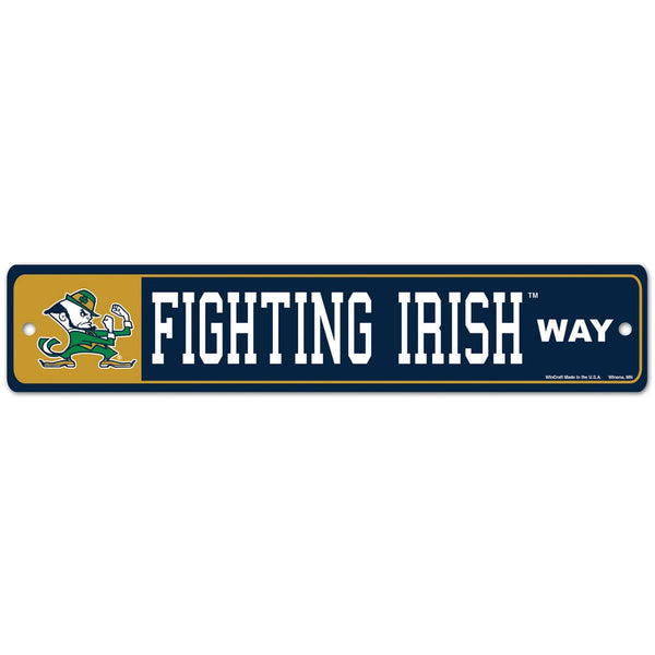 Notre Dame Fighting Irish Street / Zone Sign 3.75" x 19"