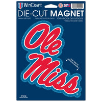 Wholesale-Ole Miss Rebels Die Cut Logo Magnet 6.25" x 9"