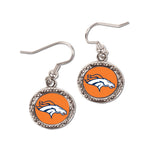Denver Broncos Earrings Jewelry Carded Round