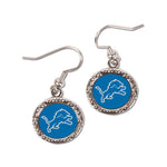 Detroit Lions Earrings Jewelry Carded Round