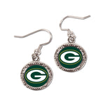Green Bay Packers Earrings Jewelry Carded Round