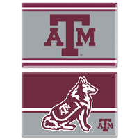 Texas A&M Aggies MASCOT Rectangle Magnet, 2pack 2" x 3"
