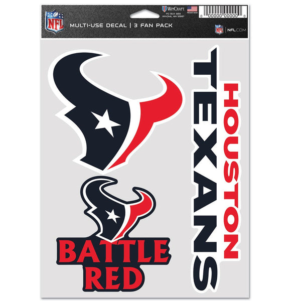 Houston Texans Multi Use 3 FAN PACK