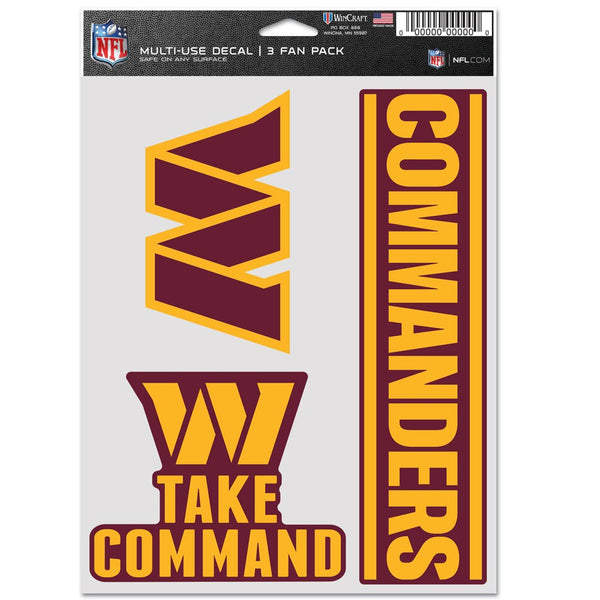 Washington Commanders 3 fan pack Multi Use 3 fan pack