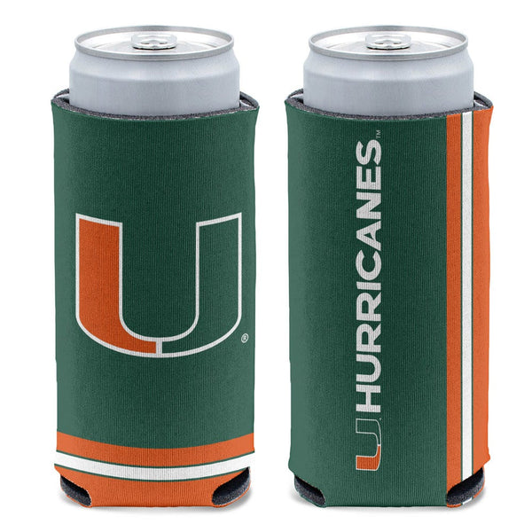 Miami Hurricanes 12 oz Slim Can Cooler