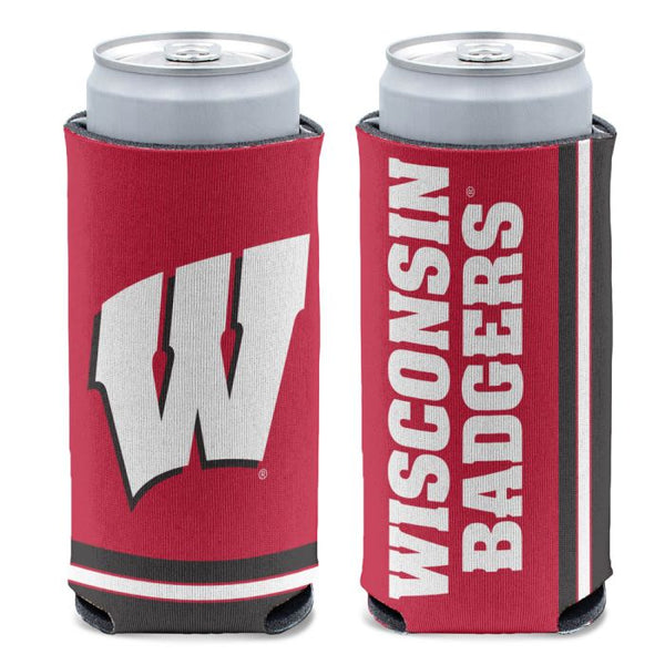 Wholesale-Wisconsin Badgers 12 oz Slim Can Cooler