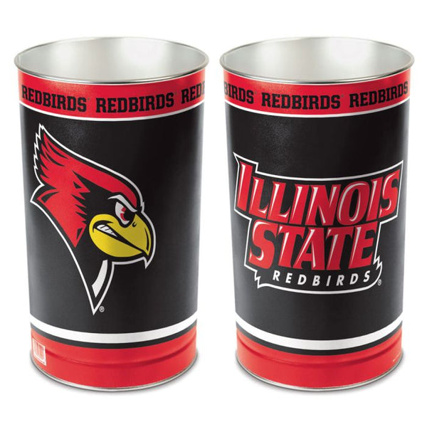 Wholesale-Illinois State Redbirds Wastebasket - tapered 15"H