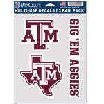 Texas A&M Aggies Multi Use 3 Fan Pack