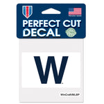Chicago Cubs "W" Perfect Cut Color Decal 4" x 4"