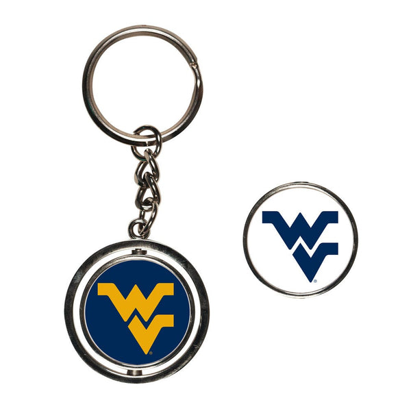West Virginia Mountaineers Spinner Key Ring