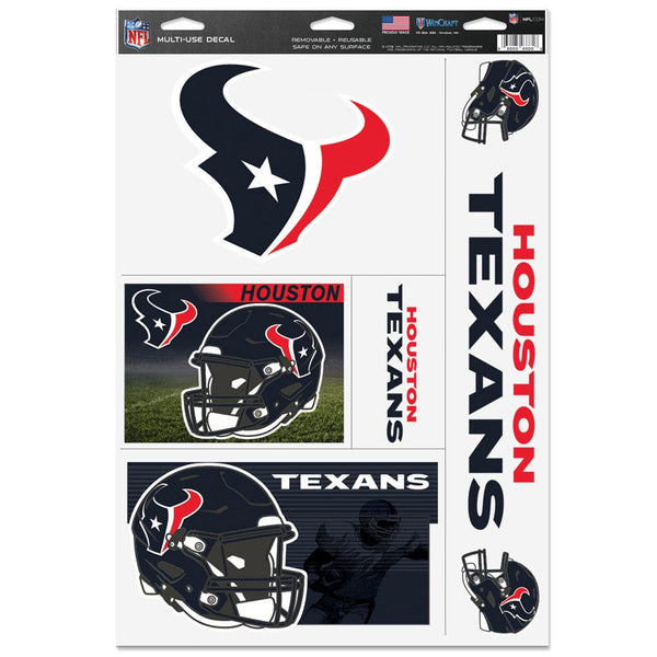 Houston Texans Multi Use Decal 11" x 17"