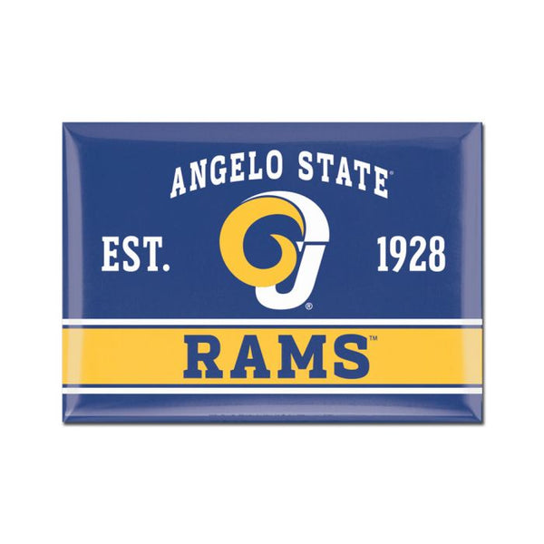 Wholesale-Angelo State Rams Metal Magnet 2.5" x 3.5"