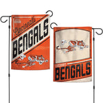 Cincinnati Bengals / Classic Logo Retro Garden Flags 2 sided 12.5" x 18"