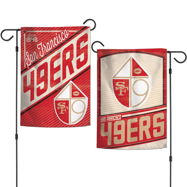 San Francisco 49ers / Classic Logo Retro Garden Flags 2 sided 12.5" x 18"