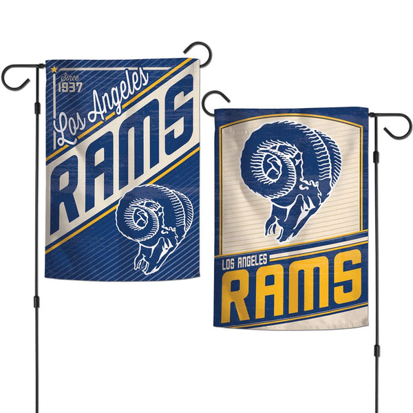 Los Angeles Rams / Classic Logo RETRO Garden Flags 2 sided 12.5" x 18"