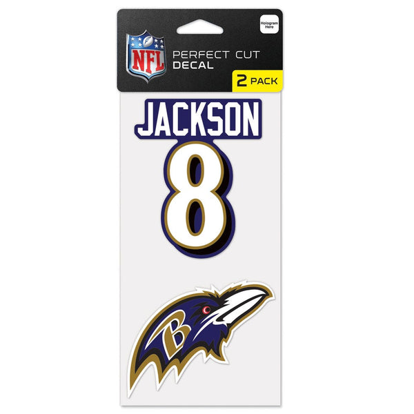 Baltimore Ravens Perfect Cut Decal Set of two 4"x4" Lamar Jackson