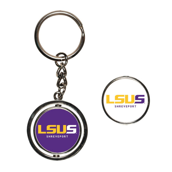 LSU Shreveport Pilots Spinner Key Ring
