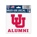 Wholesale-Utah Utes ALUMNI Multi-Use Decal 3" x 4"