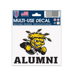 Wholesale-Wichita State Shockers Alumni Multi-Use Decal 3" x 4"