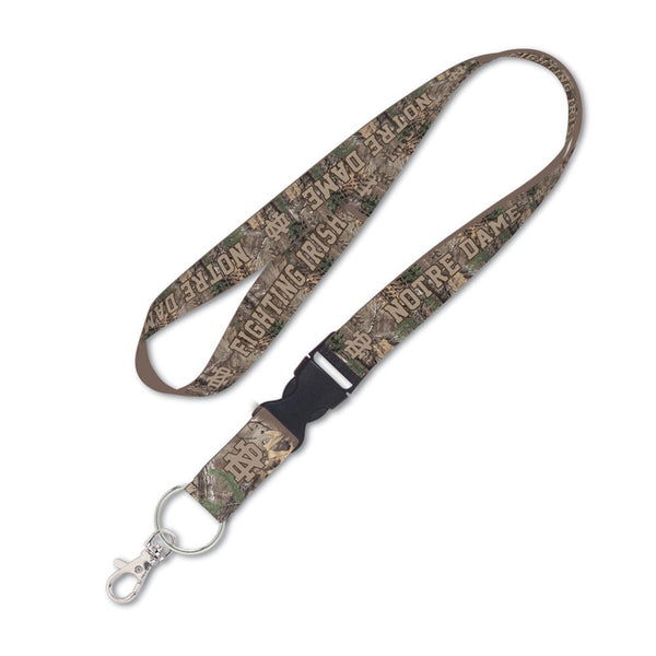 Notre Dame Fighting Irish / Camo NCAA Lanyard w/detachable buckle 1"