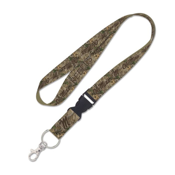 Wholesale-Ole Miss Rebels REALTREE CAMO Lanyard w/detachable buckle 1"