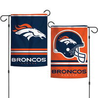 Denver Broncos Garden Flags 2 sided 12.5" x 18"