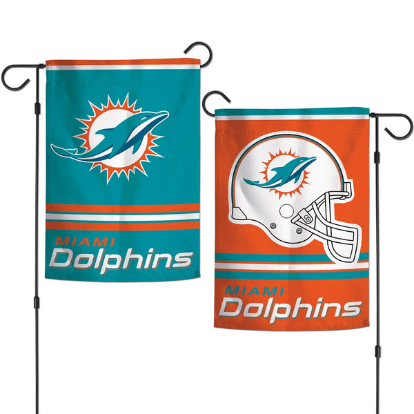 Miami Dolphins Garden Flags 2 sided 12.5" x 18"