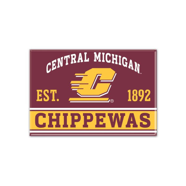 Wholesale-Central Michigan Chippewas Metal Magnet 2.5" x 3.5"