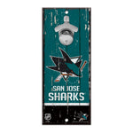 San Jose Sharks Bottle Opener Sign 5x11