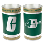 Wholesale-Charlotte Forty-Niners Wastebasket - tapered 15"H