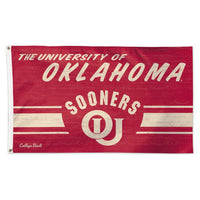 Wholesale-Oklahoma Sooners / Vintage Collegiate Vault Flag - Deluxe 3' X 5'