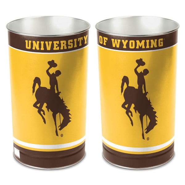 Wholesale-Wyoming Cowboys Wastebasket - tapered 15"H