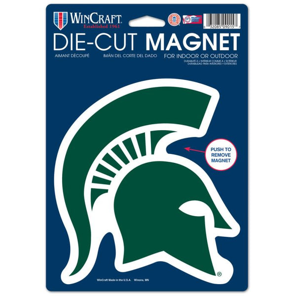 Wholesale-Michigan State Spartans Die Cut Logo Magnet 6.25" x 9"