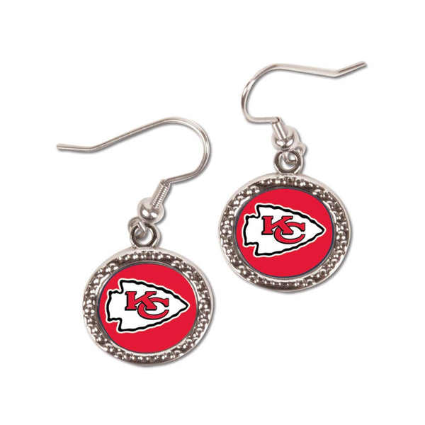 Kansas City Chiefs Earrings Jewelry Carded Round