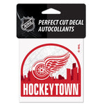 Detroit Red Wings Slogan Perfect Cut Color Decal 4" x 4"