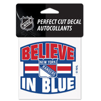 New York Rangers Slogan Perfect Cut Color Decal 4" x 4"