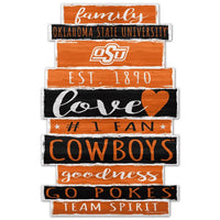 Wholesale-Oklahoma State Cowboys Wood Sign 11" x 17" 1/4" thick