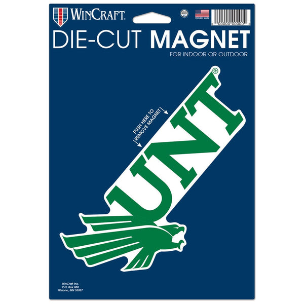 North Texas Mean Green Die Cut Logo Magnet 6.25" x 9"