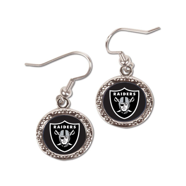 Las Vegas Raiders Earrings Jewelry Carded Round