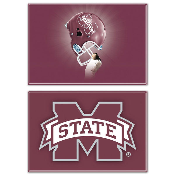 Mississippi State Bulldogs Rectangle Magnet, 2pack 2" x 3"
