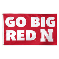 Wholesale-Nebraska Cornhuskers Slogan Flag - Deluxe 3' X 5'